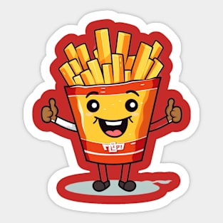 kawaii french fries T-Shirt cute ,potatofood Sticker